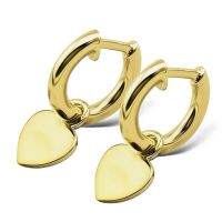 JWLS4U | Earrings Heart Gold 1